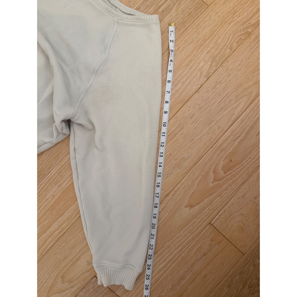American Eagle Seriously Lived-In Sweatshirt Womens Medium Cream Raglan Pullover - Picture 5 of 6